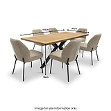 Farlie Oak effect 180cm Dining Table from Roseland Furniture