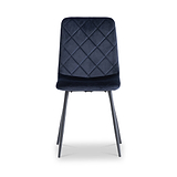 Lois Blue Velvet Quilted Back Dining Chair