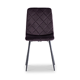 Lois Purple Velvet Quilted Back Dining Chair