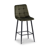 Elin Velvet Bar Stool Green from Roseland Furniture