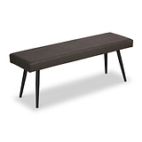 Whitstone Dark Grey Distressed Faux Leather Dining Bench from Roseland Furniture
