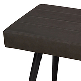 Whitstone Dark Grey Distressed Faux Leather Dining Bench