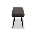 Whitstone Dark Grey Distressed Faux Leather Dining Bench