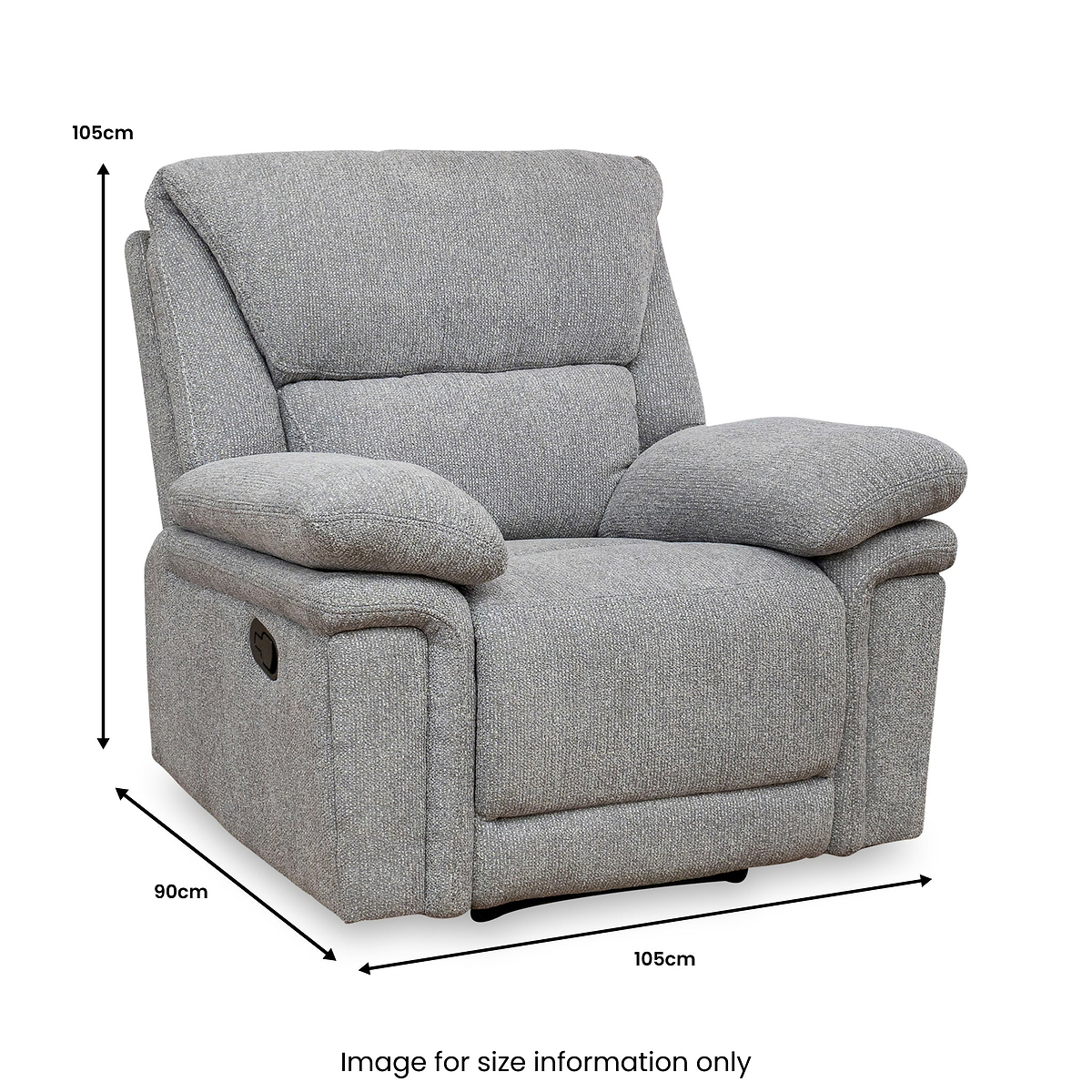 Fernsby Manual Recliner Armchair Grey from Roseland Furniture