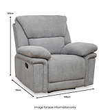 Fernsby Manual Recliner Armchair Grey from Roseland Furniture