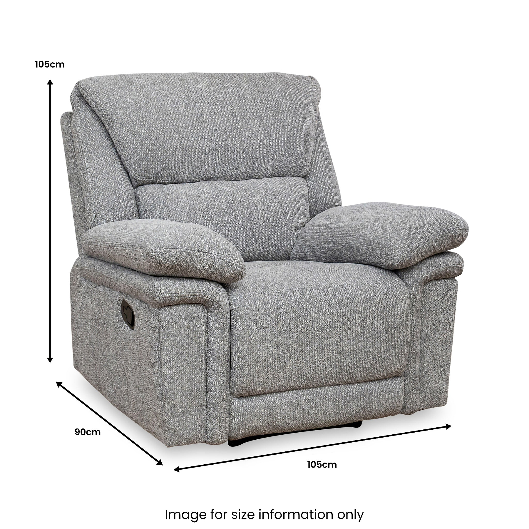 Fernsby Manual Recliner Armchair Grey from Roseland Furniture
