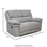 Fernsby 2 Seater Manual Recliner Grey from Roseland Furniture