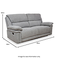 Fernsby 3 Seater Manual Recliner Grey from Roseland Furniture