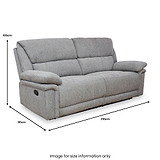 Fernsby 3 Seater Manual Recliner Grey from Roseland Furniture