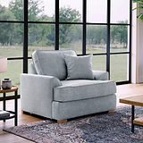 Birchley Soft Chenille Armchair Ice from Roseland Furniture