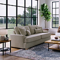 Birchley Soft Chenille 3 Seater Sofa Linen Life1 from Roseland Furniture