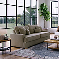 Birchley Soft Chenille 3 Seater Sofa Mink Life1 from Roseland Furniture