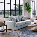 Birchley Soft Chenille 3 Seater Sofa Ice from Roseland Furniture