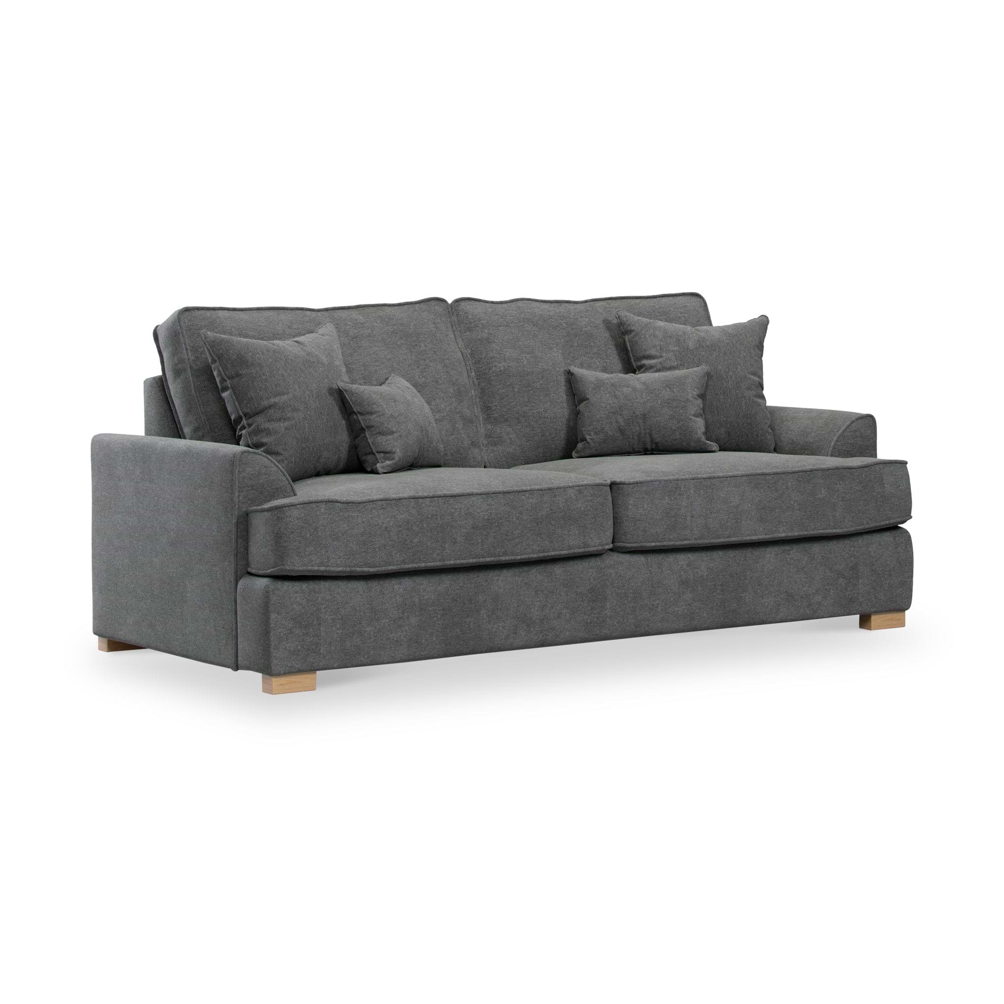 Birchley Soft Chenille 3 Seater Sofa Heather from Roseland Furniture