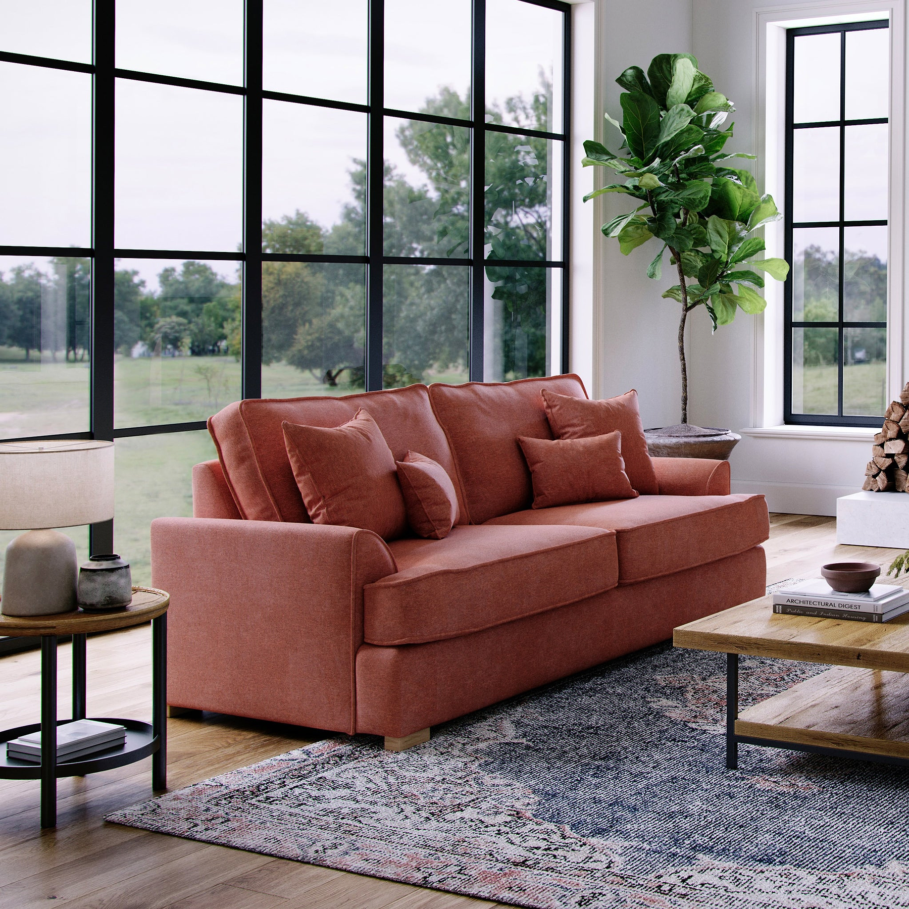 Birchley Soft Chenille 3 Seater Sofa Terra Life1 from Roseland Furniture