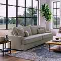Birchley Soft Chenille 4 Seater Sofa Linen Life1 from Roseland Furniture