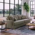 Birchley Soft Chenille 4 Seater Sofa Mink Life1 from Roseland Furniture