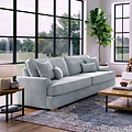 Birchley Soft Chenille 4 Seater Sofa Ice from Roseland Furniture
