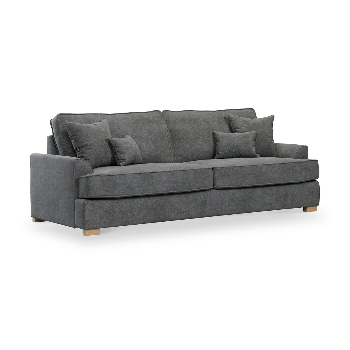 Birchley Soft Chenille 4 Seater Sofa Heather from Roseland Furniture