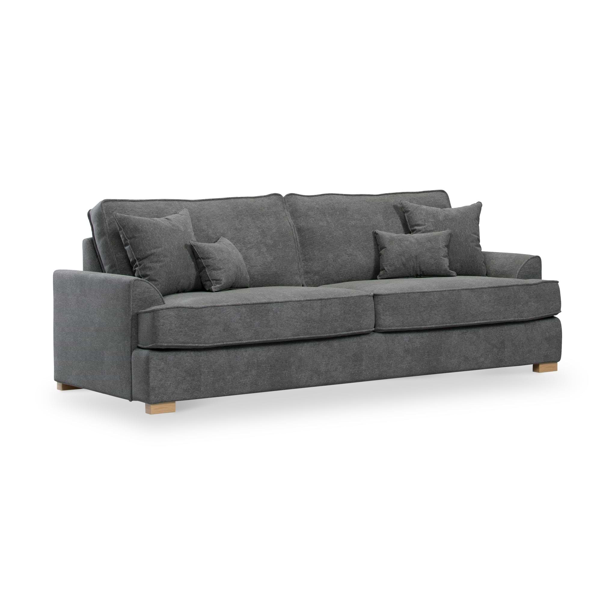 Birchley Soft Chenille 4 Seater Sofa Heather from Roseland Furniture