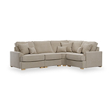 Birchley Soft Chenille LH Corner Sofa Linen from Roseland Furniture