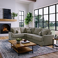 Birchley Soft Chenille RH Corner Sofa Mink Life1 from Roseland Furniture