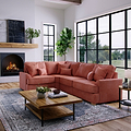 Birchley Soft Chenille RH Corner Sofa Terra Life1 from Roseland Furniture