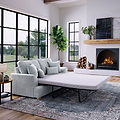 Birchley Soft Chenille 2 Seater Sofabed Ice from Roseland Furniture
