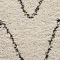 Edie Boho Beige Diamond Shaggy Rug