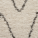 Edie Boho Beige Diamond Shaggy Rug