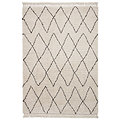 Edie Boho Beige Diamond Shaggy Rug from Roseland Furniture