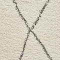 Edie Boho Cream Diamond Shaggy Rug