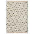 Edie Boho Cream Diamond Shaggy Rug from Roseland Furniture