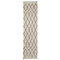 Edie Boho Cream Diamond Shaggy Runner Rug from Roseland Furniture