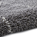 Edie Boho Grey Diamond Shaggy Rug