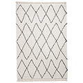 Edie Boho White Diamond Shaggy Rug from Roseland Furniture