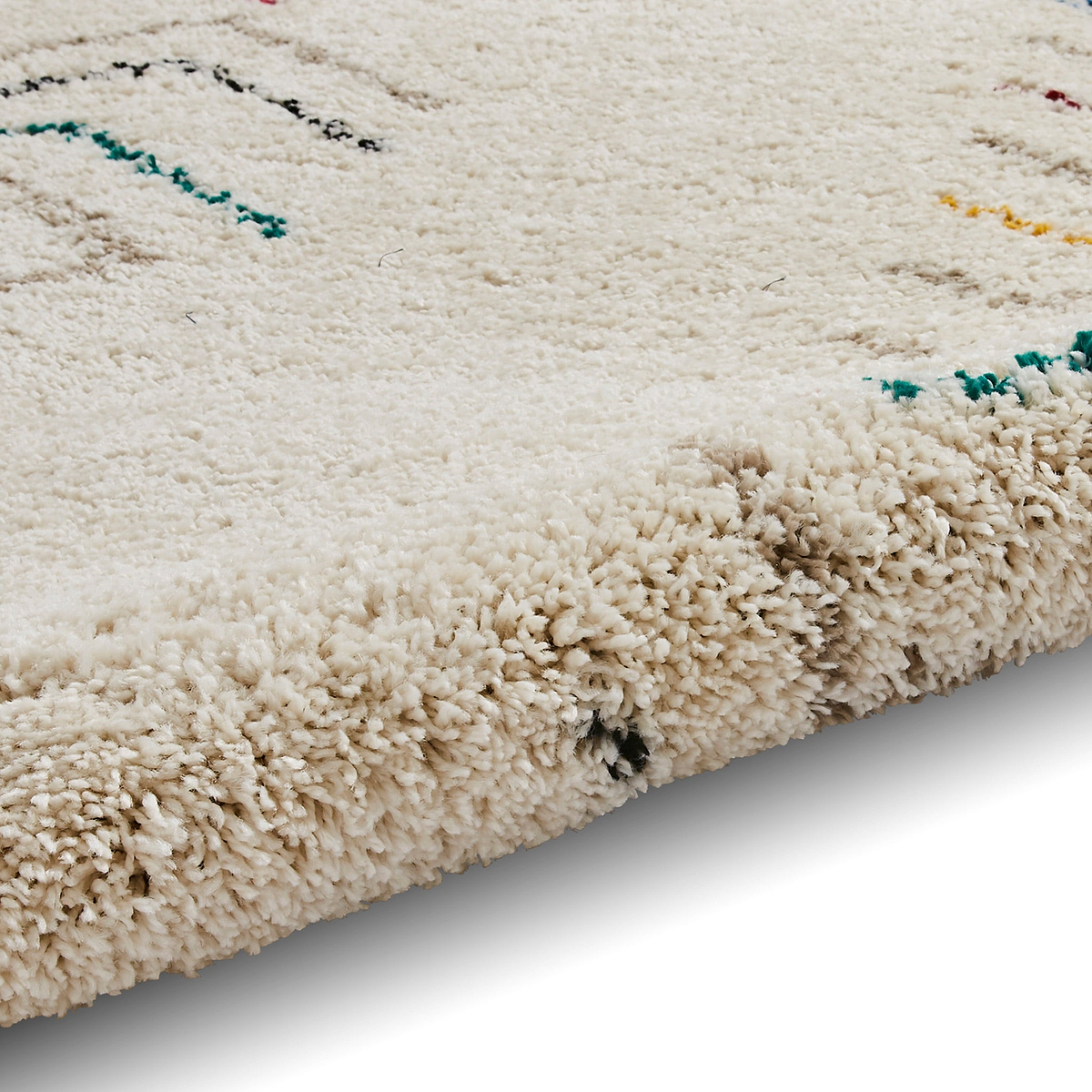 Edie Boho Multi Coloured Chevron Shaggy Rug