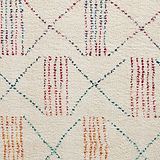 Edie Boho Multi Coloured Patterned Shaggy Rug