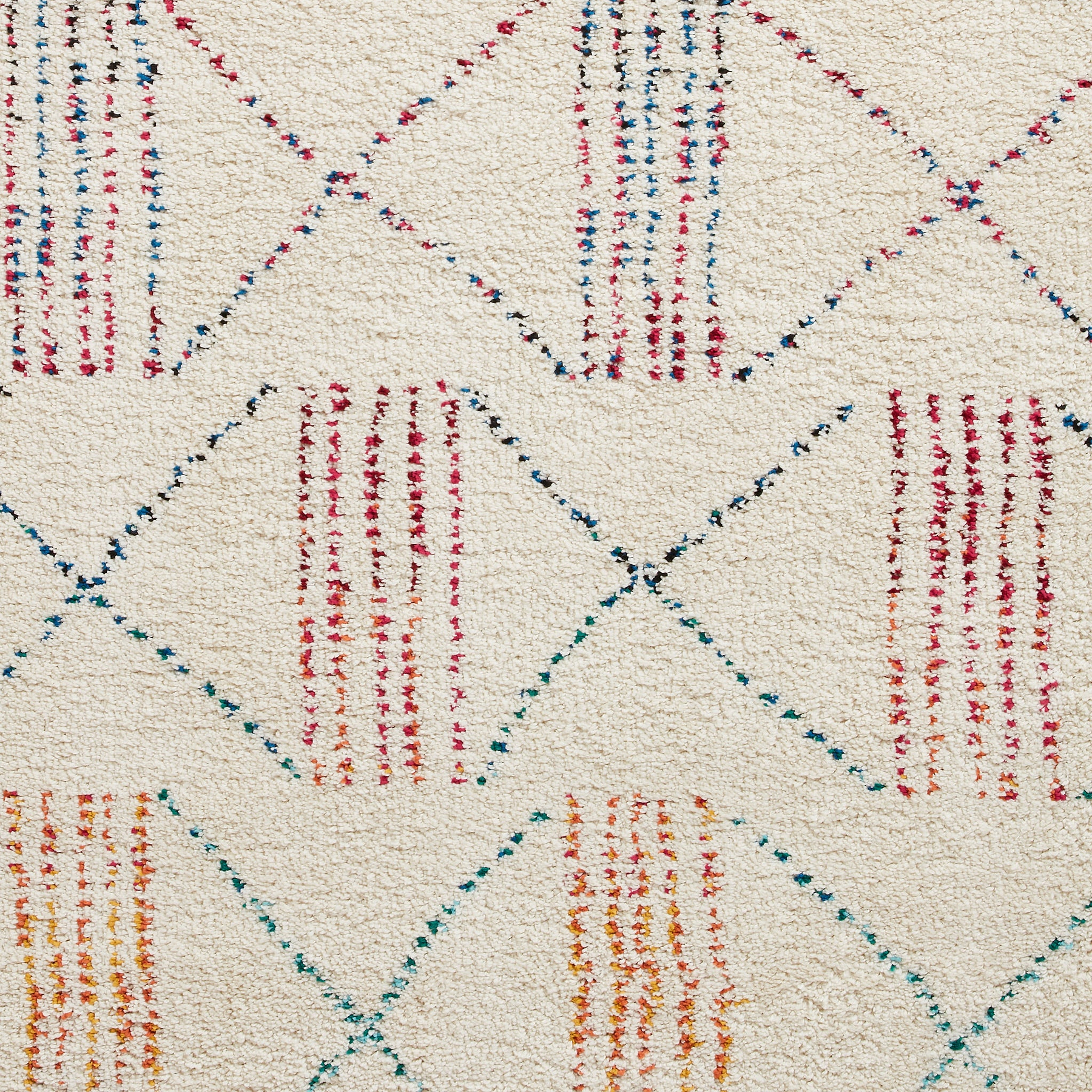 Edie Boho Multi Coloured Patterned Shaggy Rug