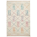 Edie Boho Multi Coloured Patterned Shaggy Rug from Roseland Furniture