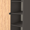 Huxley 1 Door Wardrobe With Open Shelves Oak Graphite from Roseland Furniture