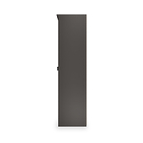 Huxley 1 Door Wardrobe With Open Shelves Oak Graphite from Roseland Furniture