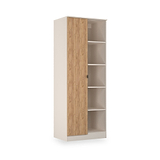 Huxley 1 Door Wardrobe With Open Shelves Oak Cashmere from Roseland Furniture