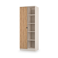 Huxley 1 Door Wardrobe With Open Shelves Oak Cashmere from Roseland Furniture