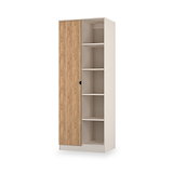 Huxley 1 Door Wardrobe With Open Shelves Oak Cashmere from Roseland Furniture