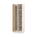 Huxley 1 Door Wardrobe With Open Shelves Oak Cashmere from Roseland Furniture