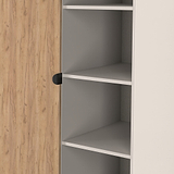 Huxley 1 Door Wardrobe With Open Shelves Oak Cashmere from Roseland Furniture