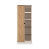 Huxley 1 Door Wardrobe With Open Shelves Oak Cashmere from Roseland Furniture