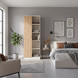 Huxley 1 Door Wardrobe with Open Shelves