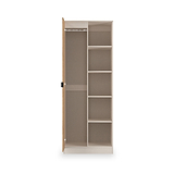 Huxley 1 Door Wardrobe With Open Shelves Oak Cashmere from Roseland Furniture